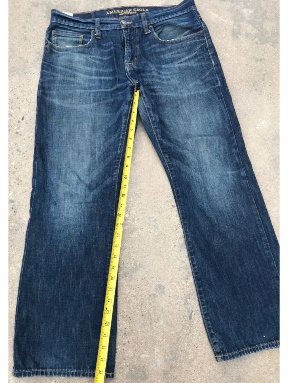 American Eagle Jeans Mens 32x30 Blue Denim Wide Leg Straight Classic 100% Cotton